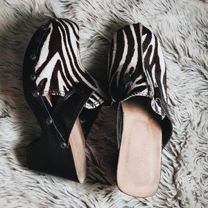 Zebra Print Clogs